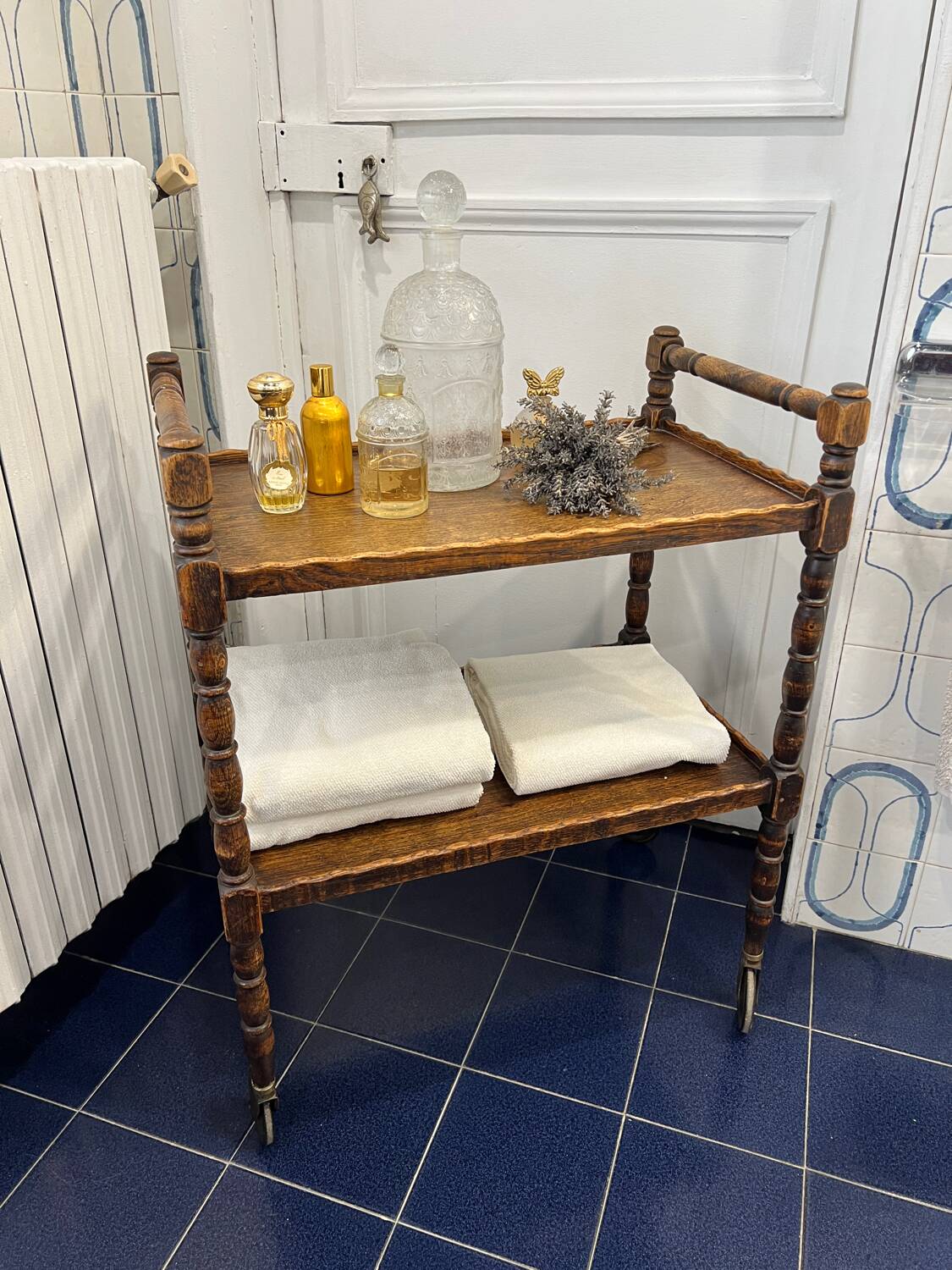 Early 20th century trolley on wheels