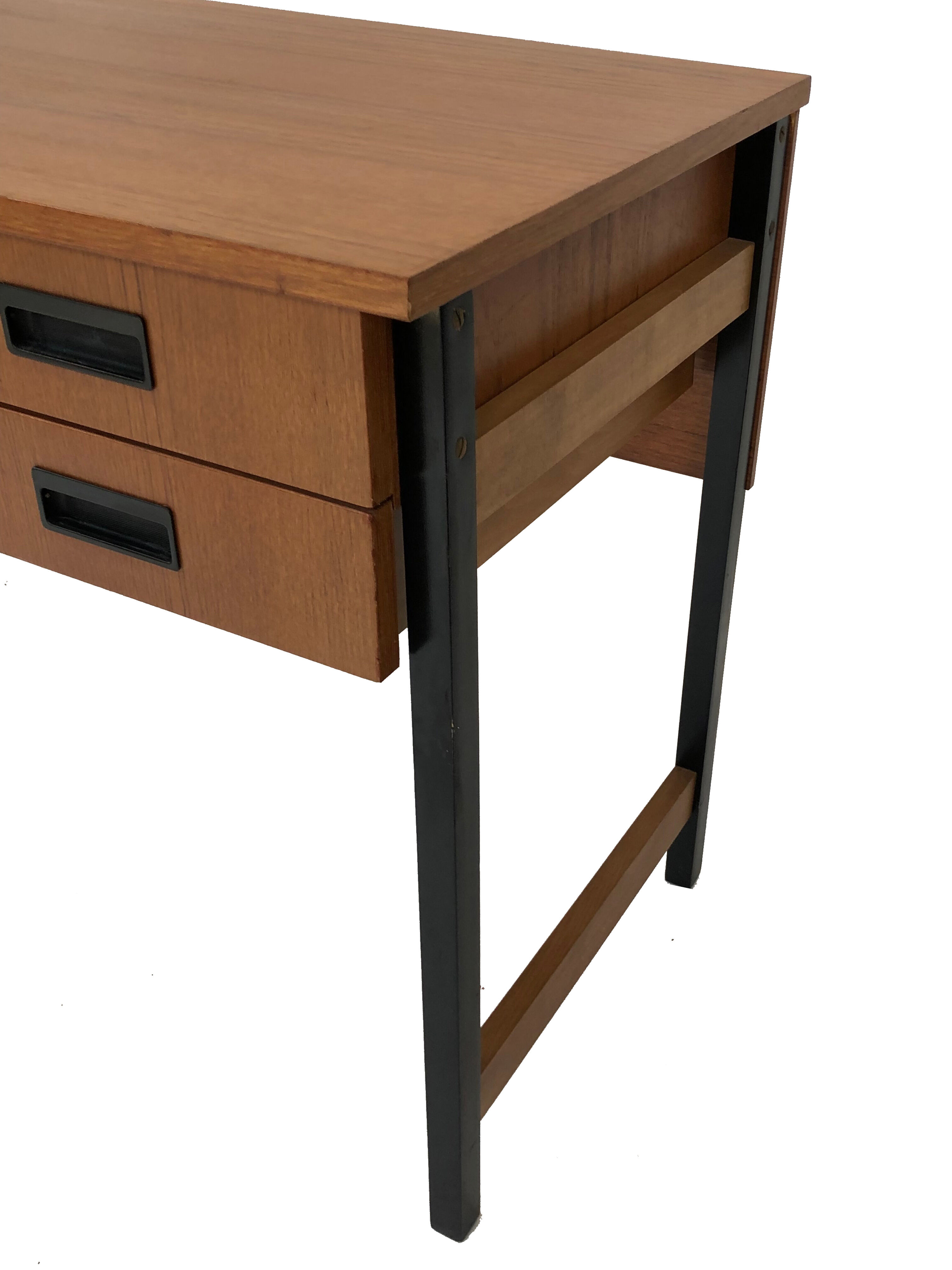 Desk of the 60 years with teak top, dutch