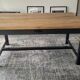 Industrial dining table (mango wood) for 6 people