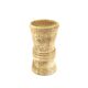 Beige coarse earthenware vase in the shape of an hourglass