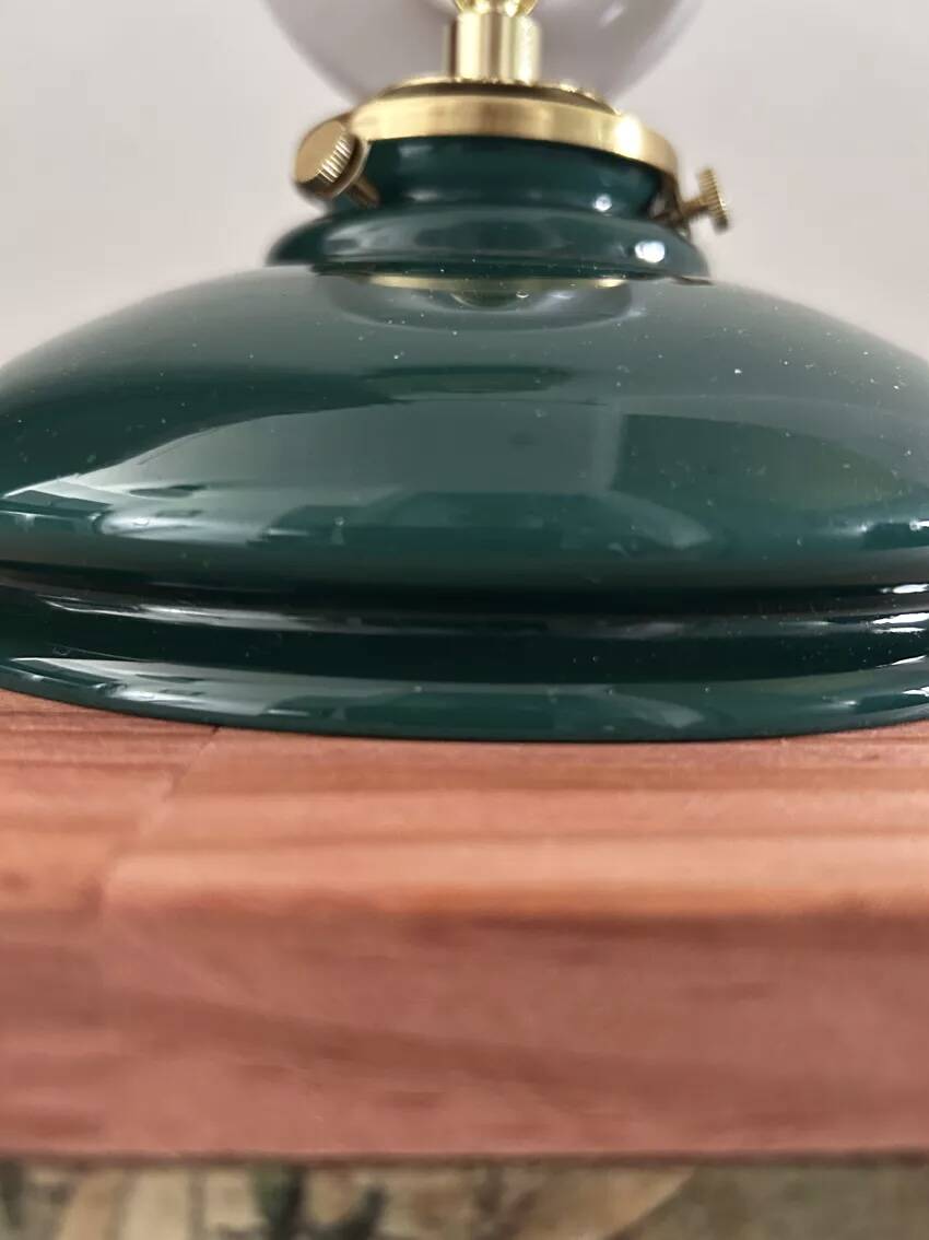 Green opaline wall light