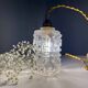 Vintage rectangular glass globe suspension