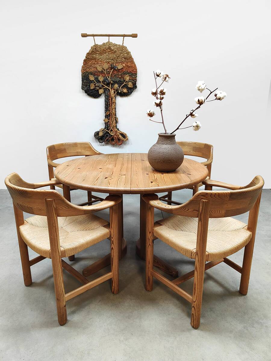 Vintage dining set table and chairs Rainer Daumiller