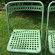 4 folding sheet metal chairs