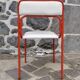 Tubular red metal chair, 70s