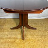 Mid-Century Retro Vintage Teak Round Extending Dining Table by Nathan 1960