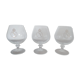 Set of 3 cognac glasses in baccarat crystal