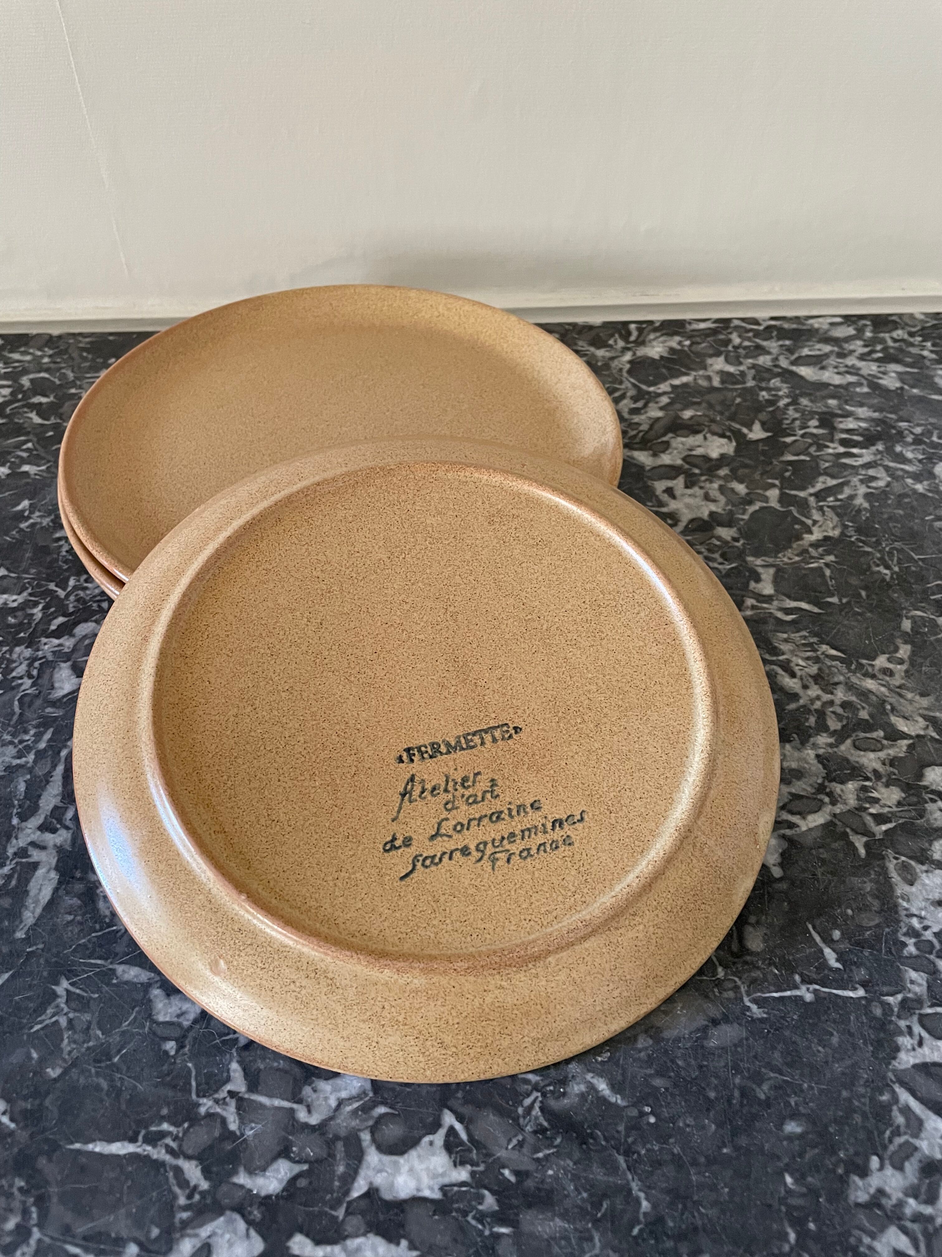 Sarreguemines stoneware dessert plates