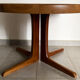 Table scandinave ronde Baumann vintage à pied central étoile extensible
