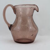 Pitcher rose Biot bubble glass