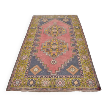 Tapis floral Oushak noué à la main