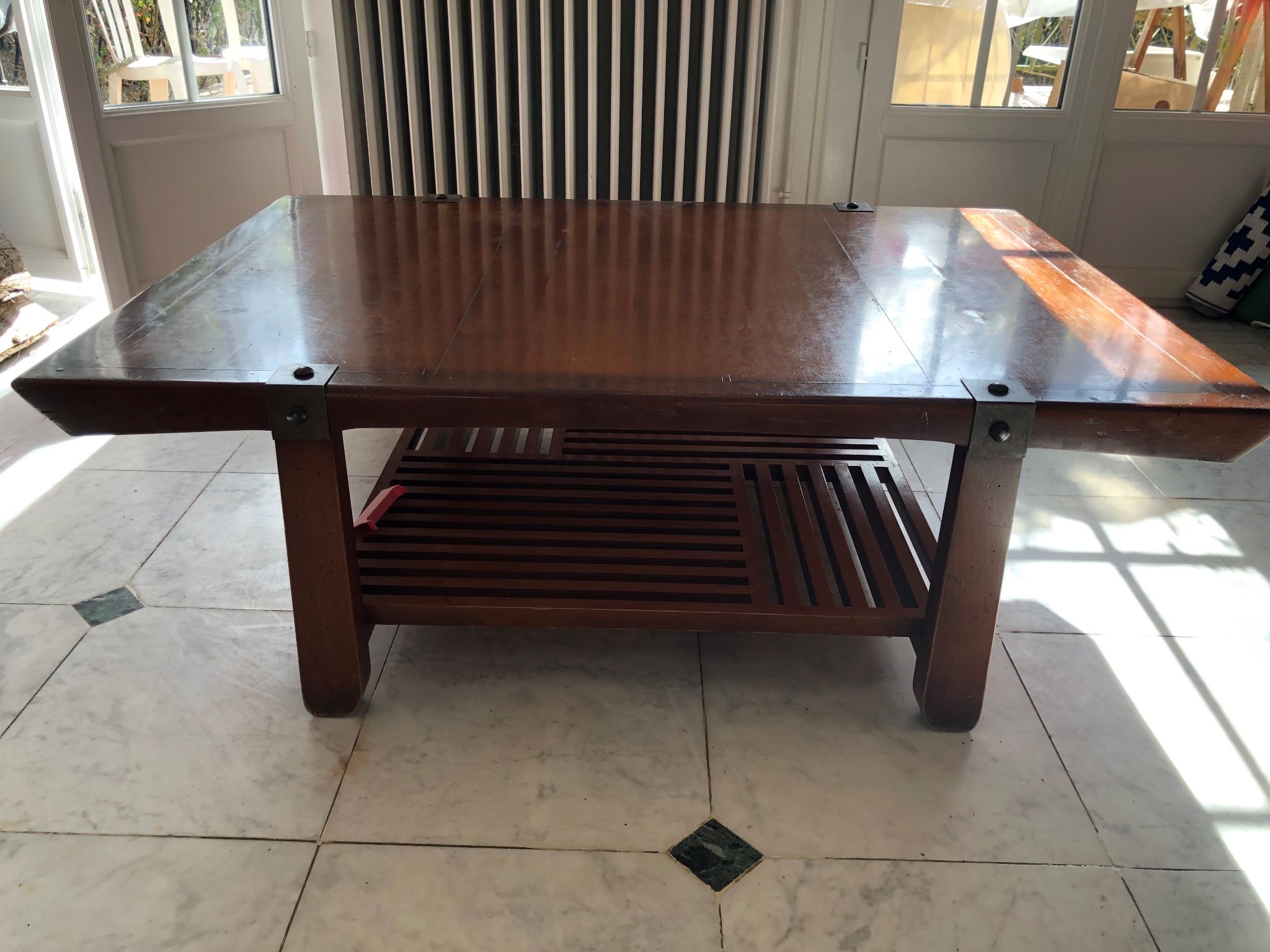 Large coffee table Roche Bobois "The Tea Route" – solid wood –