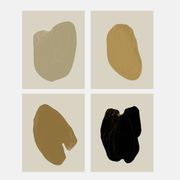 4 abstract giclee prints, set of four, A3