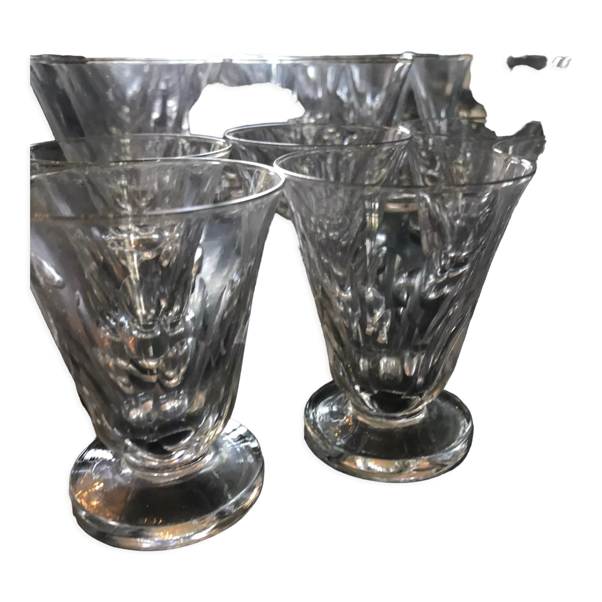 Product BHV Series of 8 glasses bistrot mid-XXth