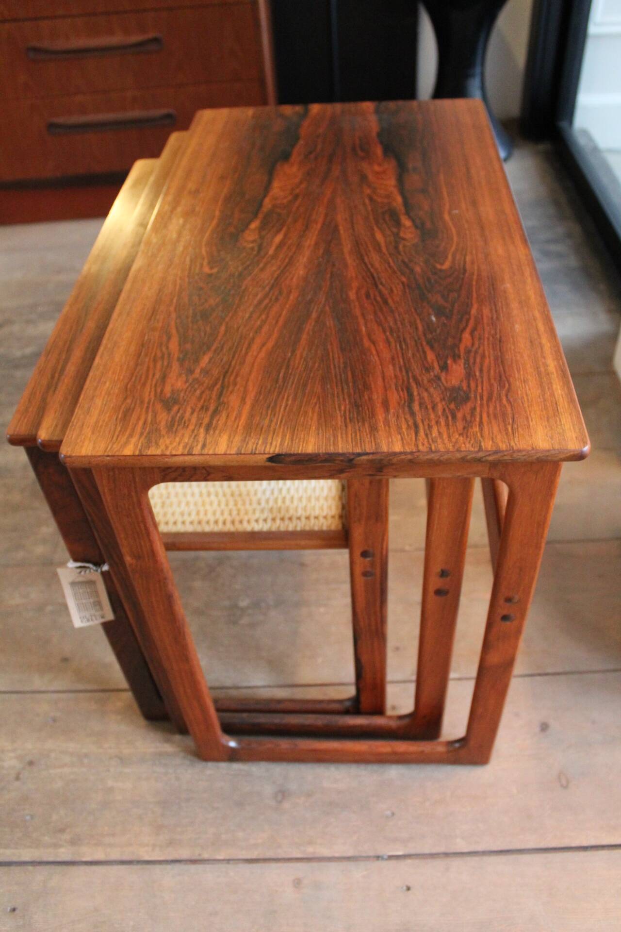 Palissander nested sidetable set by J Andersen for Silkeborg