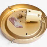 Gold floral glass ceiling light 1960