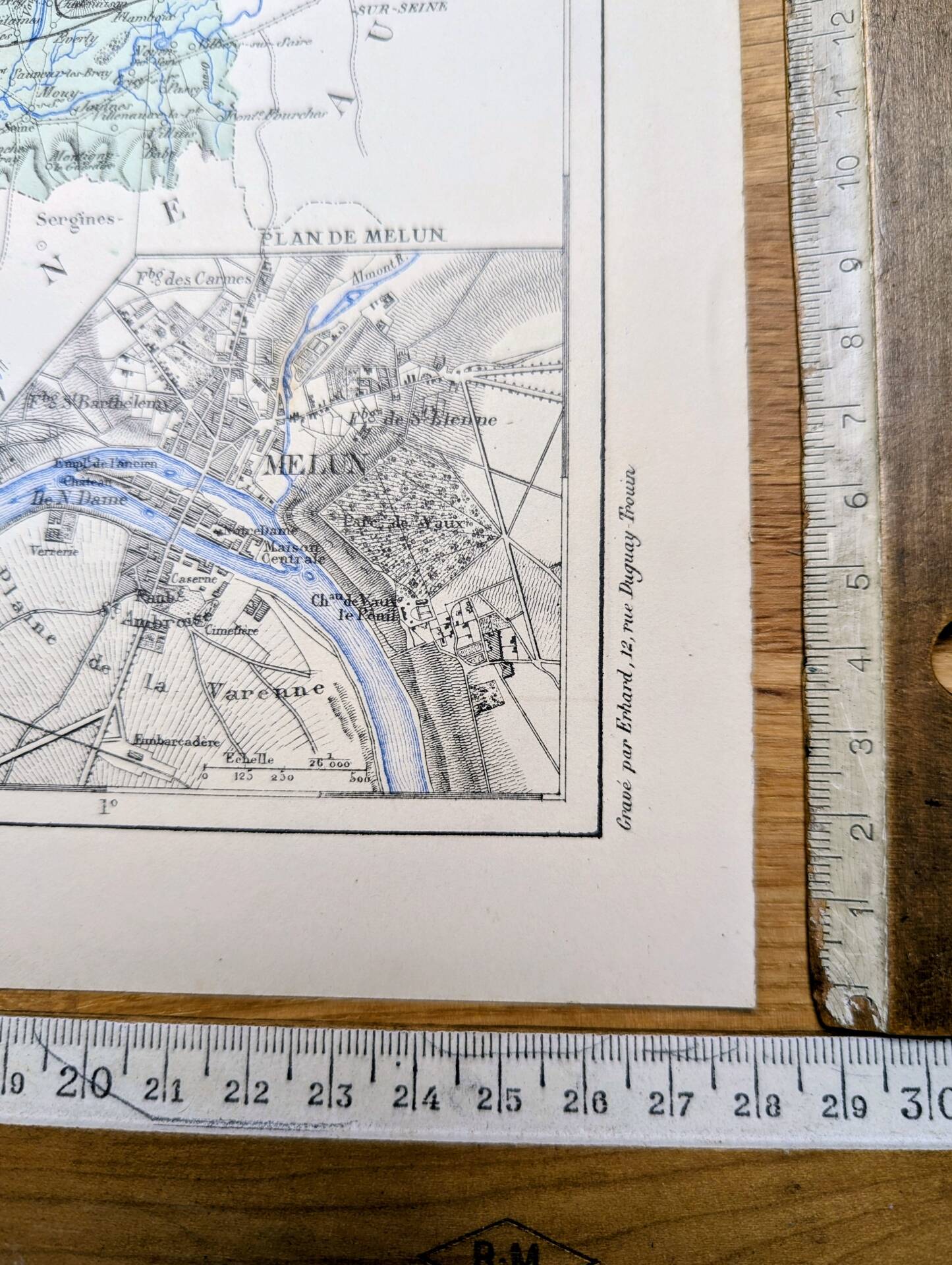 Map of Seine-et-Marne, printed in 1883.
