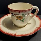 Tasse à thé café faïence Creil modèle Recamier