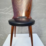 Pair of Dove chairs • Baumann • Black faux leather