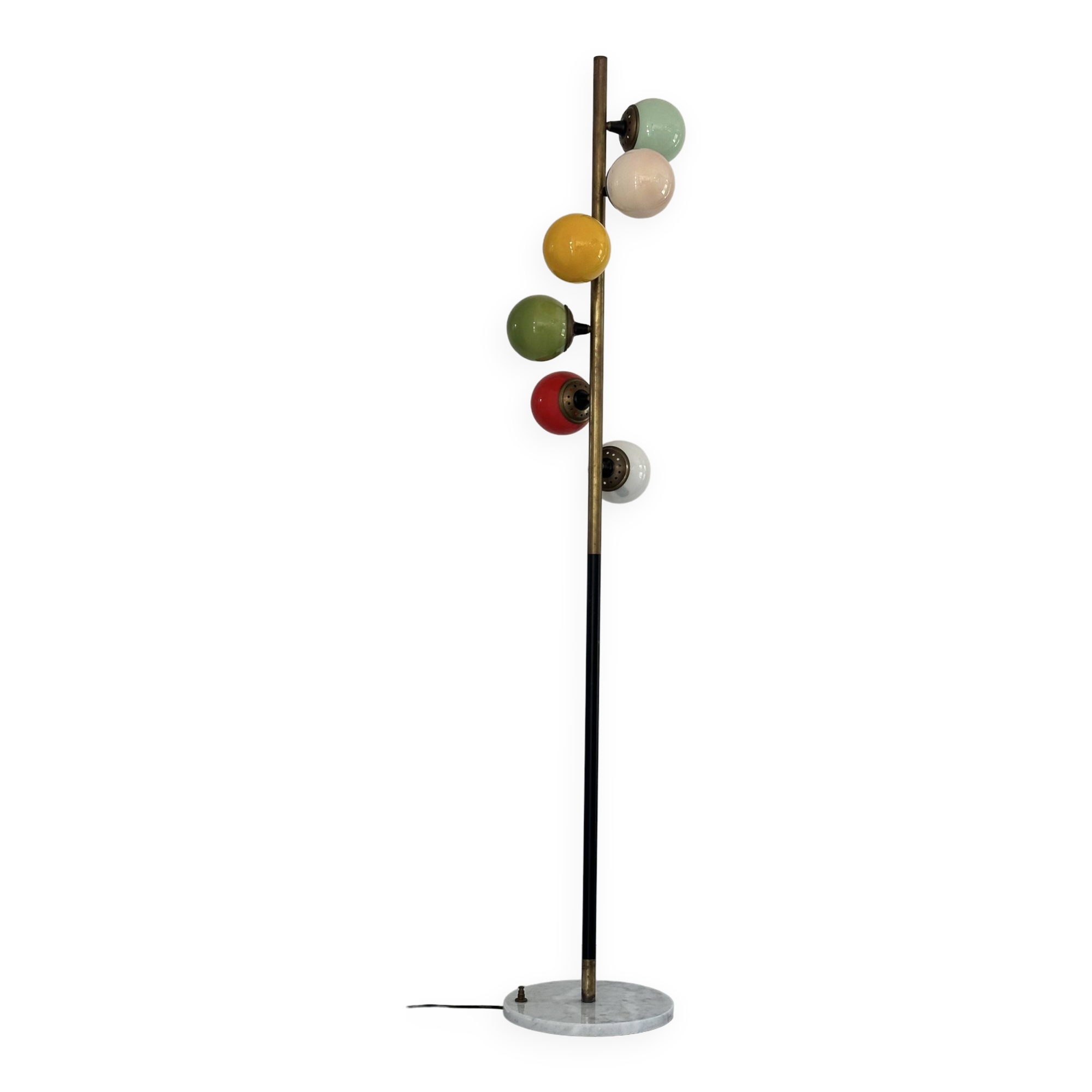 Designer floor lamp model 'galassia' stilnovo style, italy
