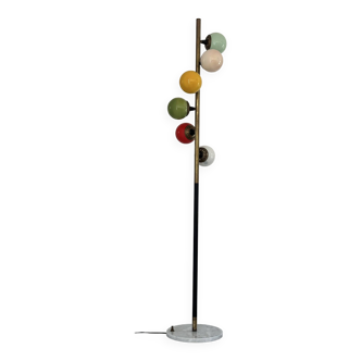 Designer floor lamp model 'galassia' stilnovo style, italy