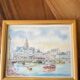 Painting Le Croisic the quay of the aiguille Roland Chetelat 89