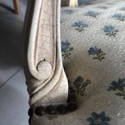 Paire de fauteuil laqué de style Louis XV