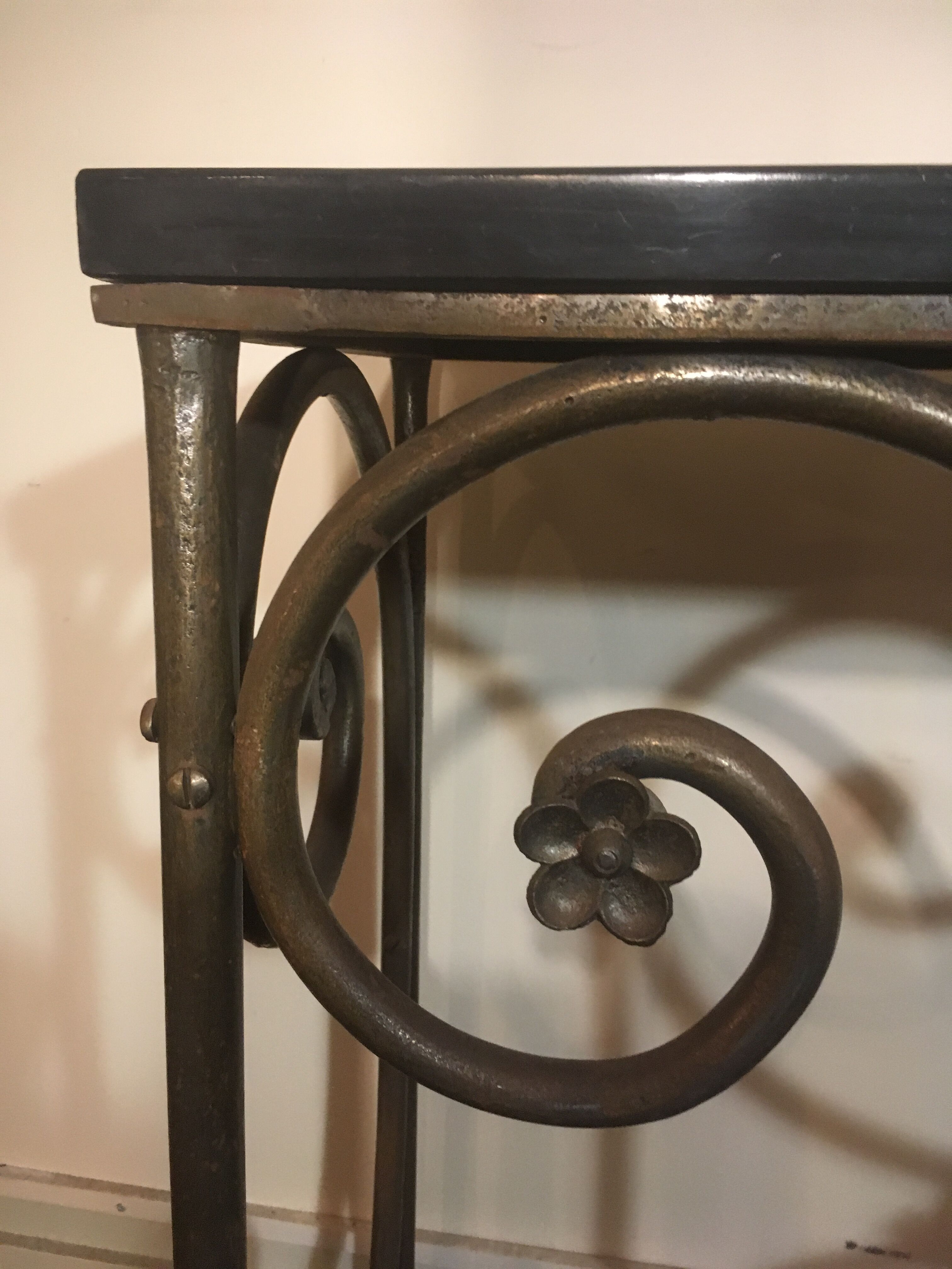 Wrought iron console
