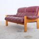 Canapé deux places en teck et cuir d’Ekornes, années 1970