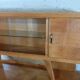 1950s two-body buffet, oak veneer, tapered legs.