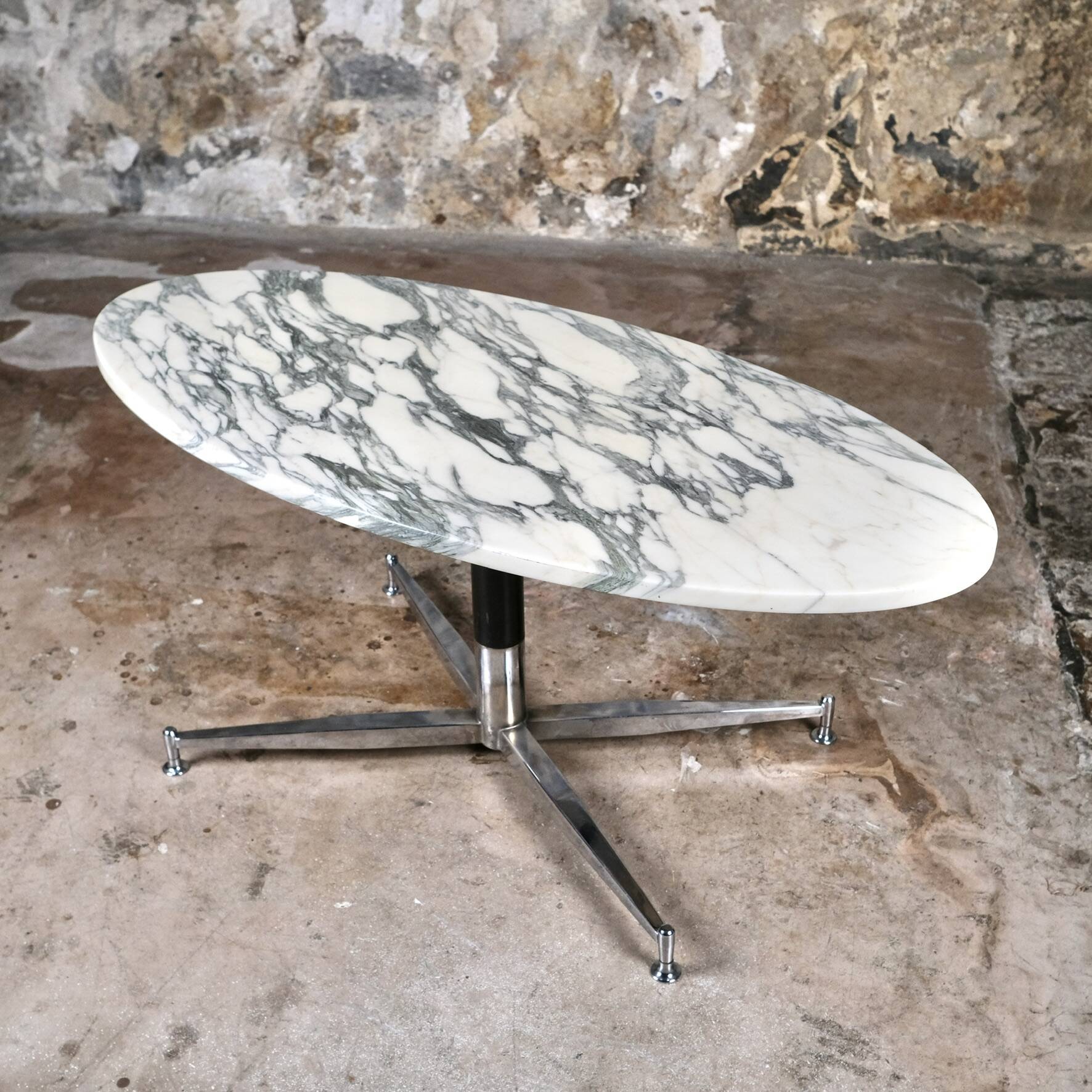 Michel Kin Arabescato marble coffee table for Arflex, 1960