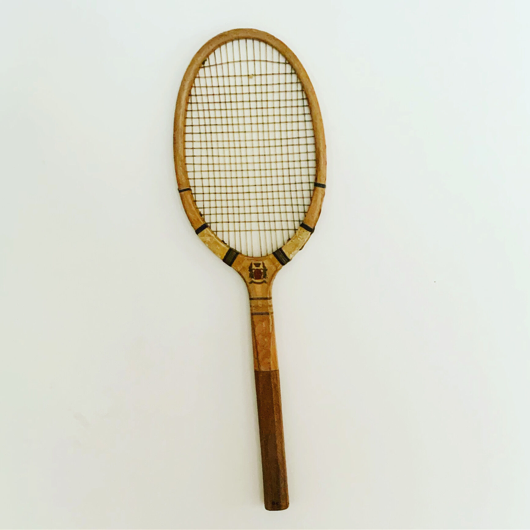Vintage wooden tennis racket