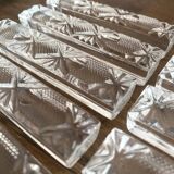 Porte-couteaux en verre moulé, années 50