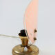 Set of 2 mid-century pink glass table lamps, 1950s