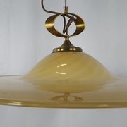 Lustre en verre de Murano et laiton avec double support