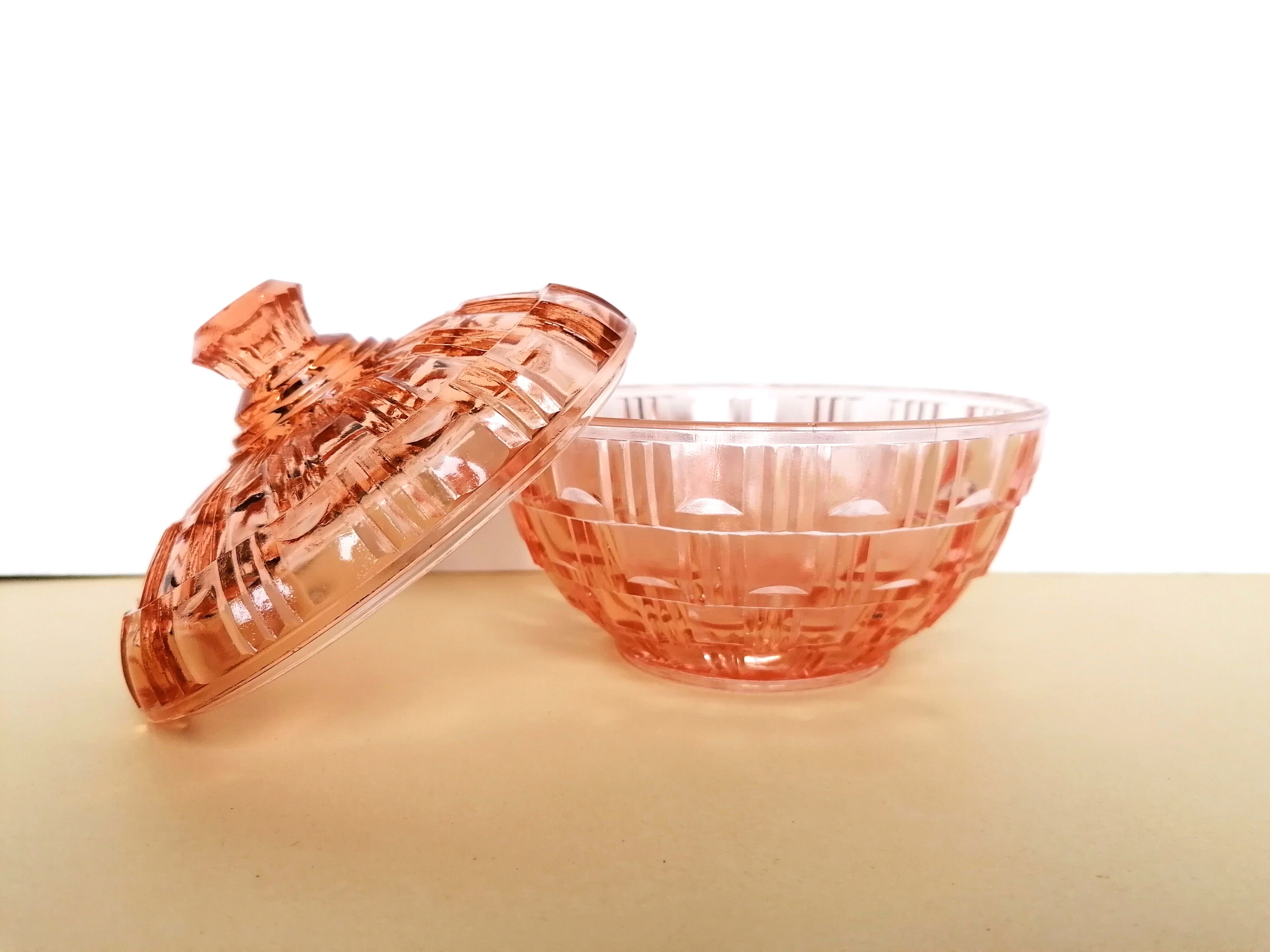 Candy or sugar maker in pink glass