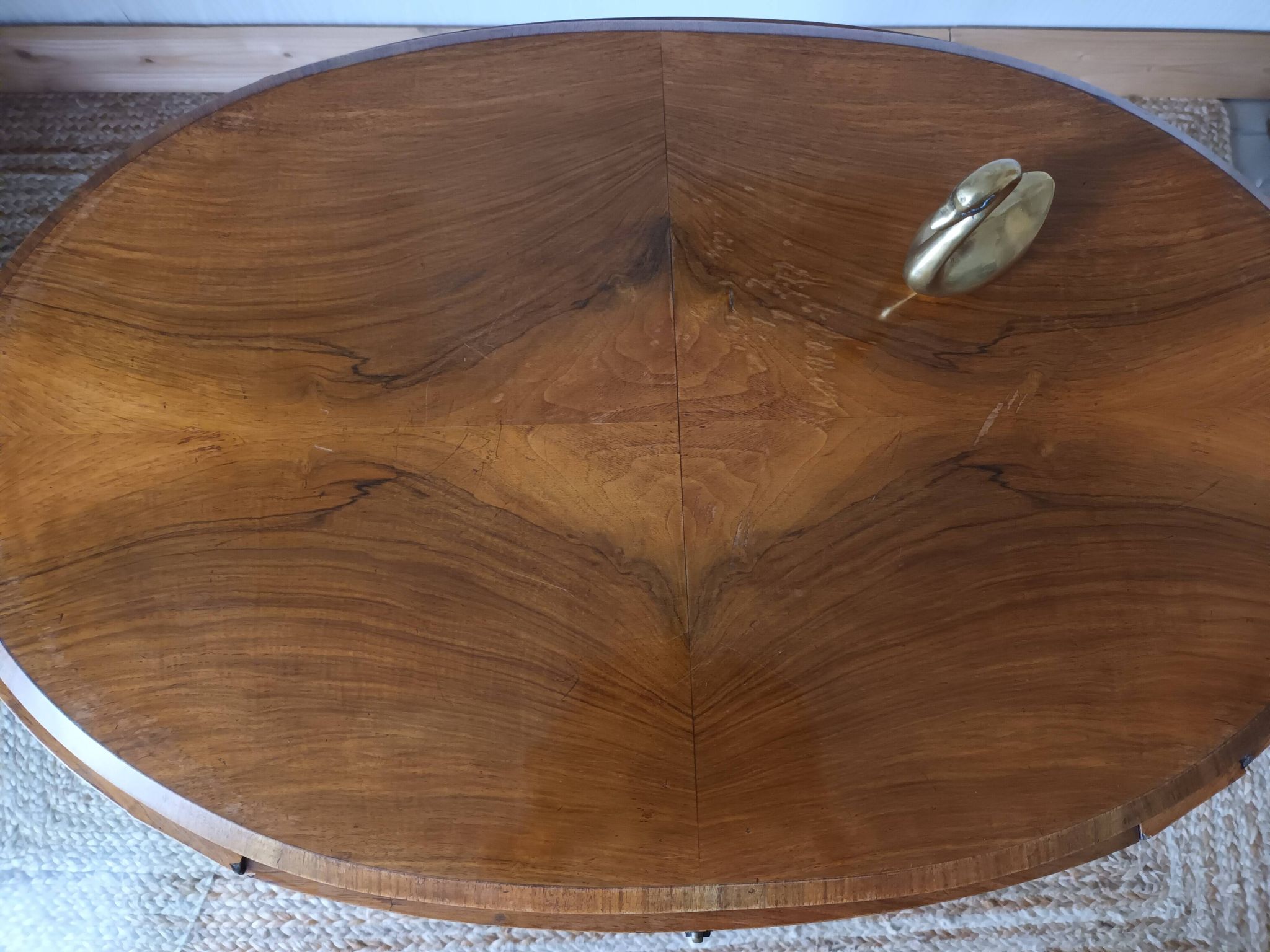 Walnut Art Deco side table 1930