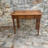 Desk XIXth cherry and solid walnut