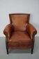 Vintage Dutch cognac coloured leather club chair