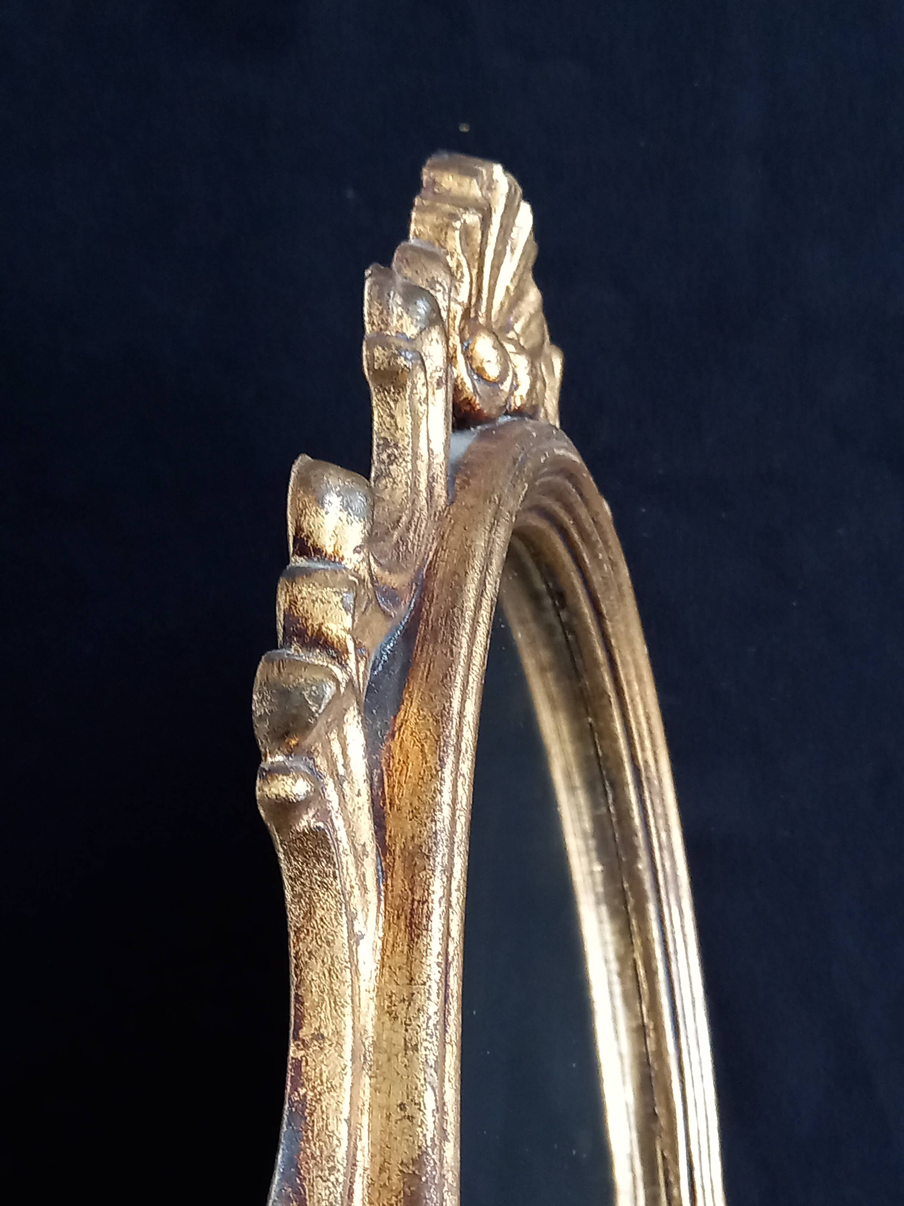 Louis xv golden wood style cartouche mirror