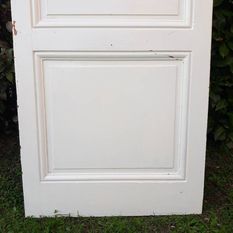 Communication door H218.5xL80cm, old panelled and moulded.