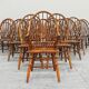 Windsor chair with high spindled back, beech, 1950s.