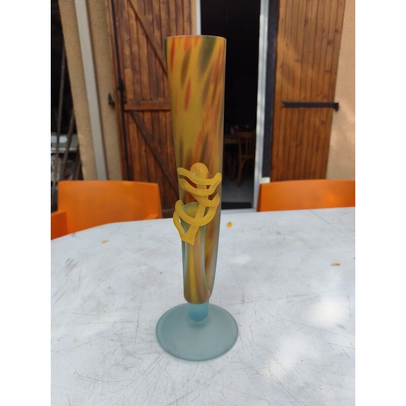 Vase soliflore en pâte de verre