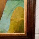 Abstract Painting on board, framed, circa 1970s