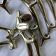 Vintage silver metal dachshund knife holder