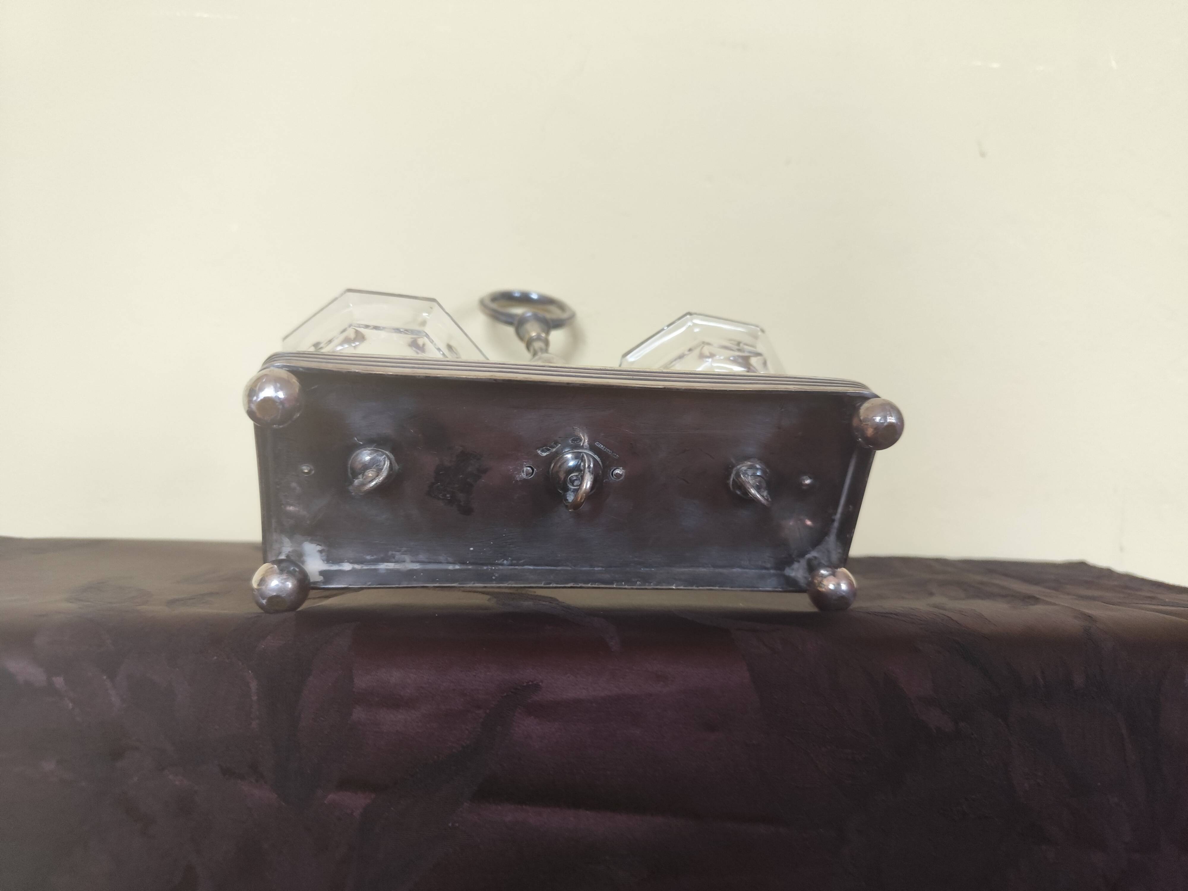 crystal and silver-plated metal salt and pepper shaker Christofle