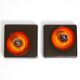 Two beautiful original 1970s Space Age ceramic wall lamps