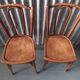Pair of curved wooden bistro chairs