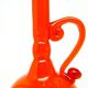 Vase, modernist, orange glass, designed by B. Świstacka, Poland, 1970s