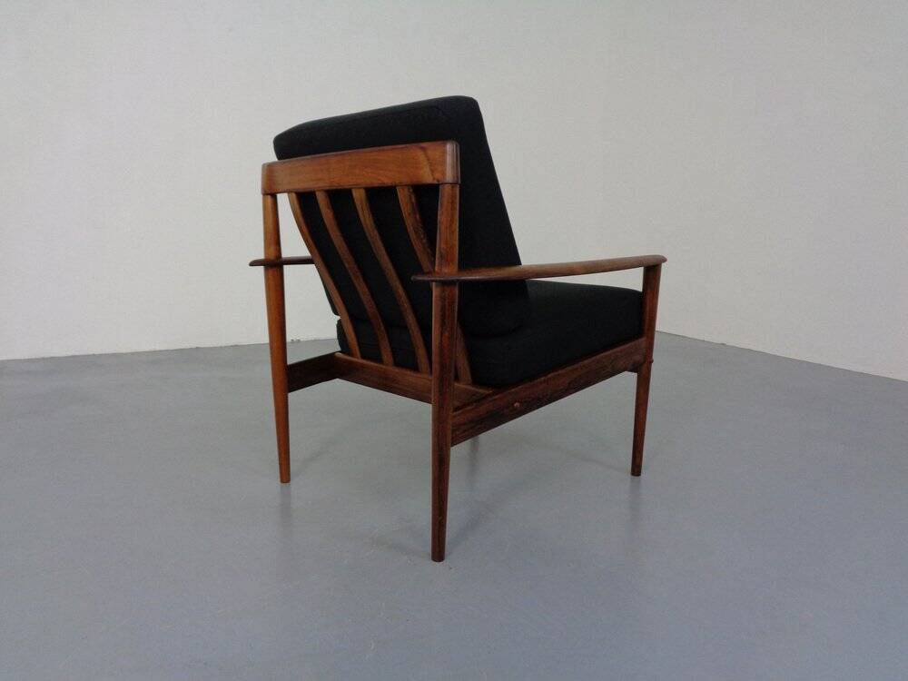 Danish Model 56 Armchair in Rosewood by Grete Jalk for Poul Jeppesen, 1960s